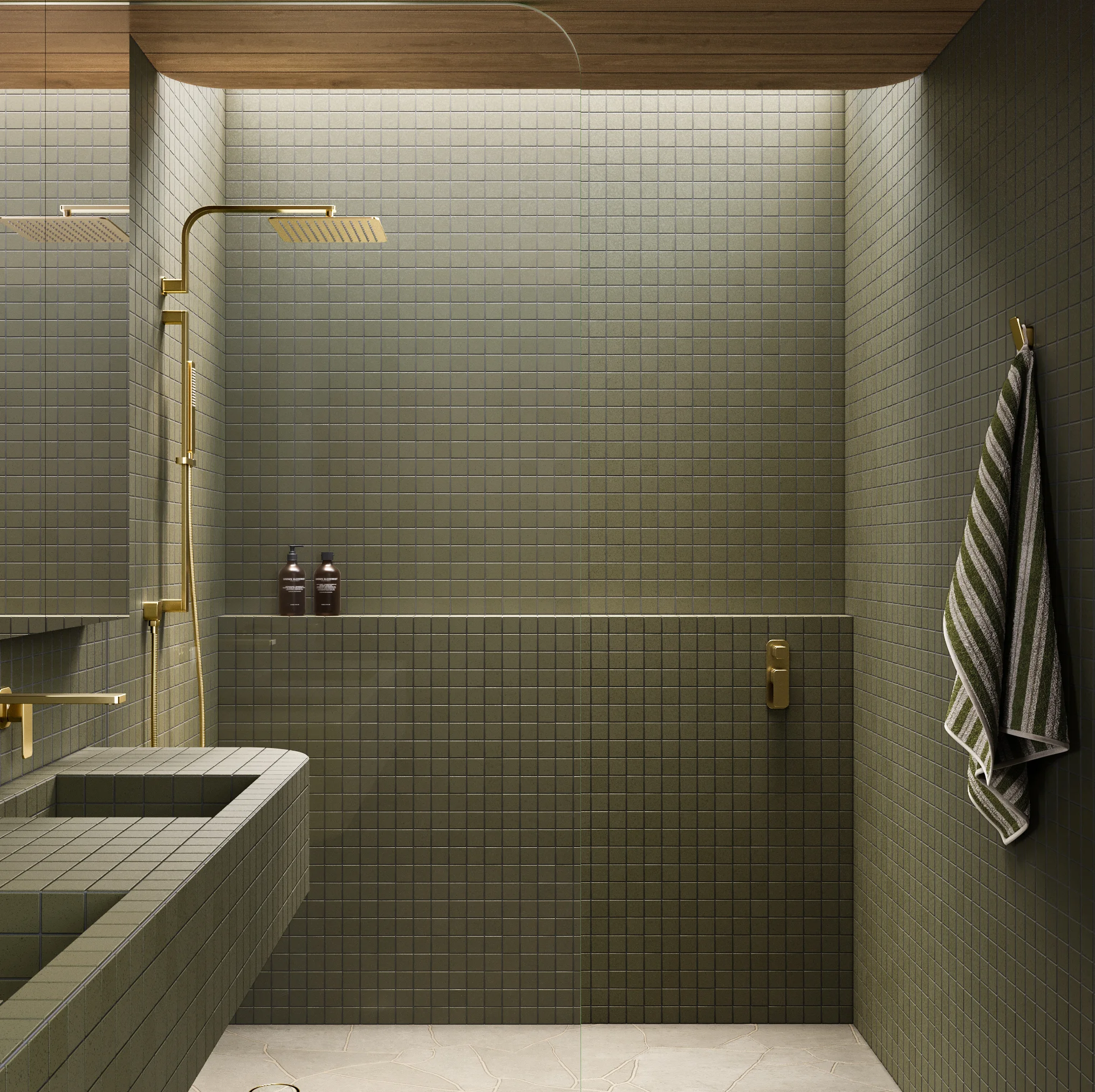 Shower Full%20Shot NESSO Shower%20Arm-Robe%20Hook BB with%20towel