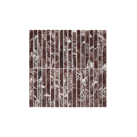 Rosso Levanto Rounded Finger Mosaic Tile
