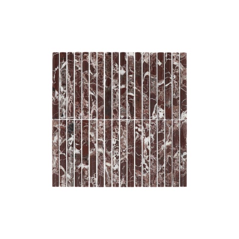 Rosso Levanto Rounded Finger Mosaic Tile