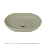 Atelis Oval Concrete Basin Avi Waste SageGreen