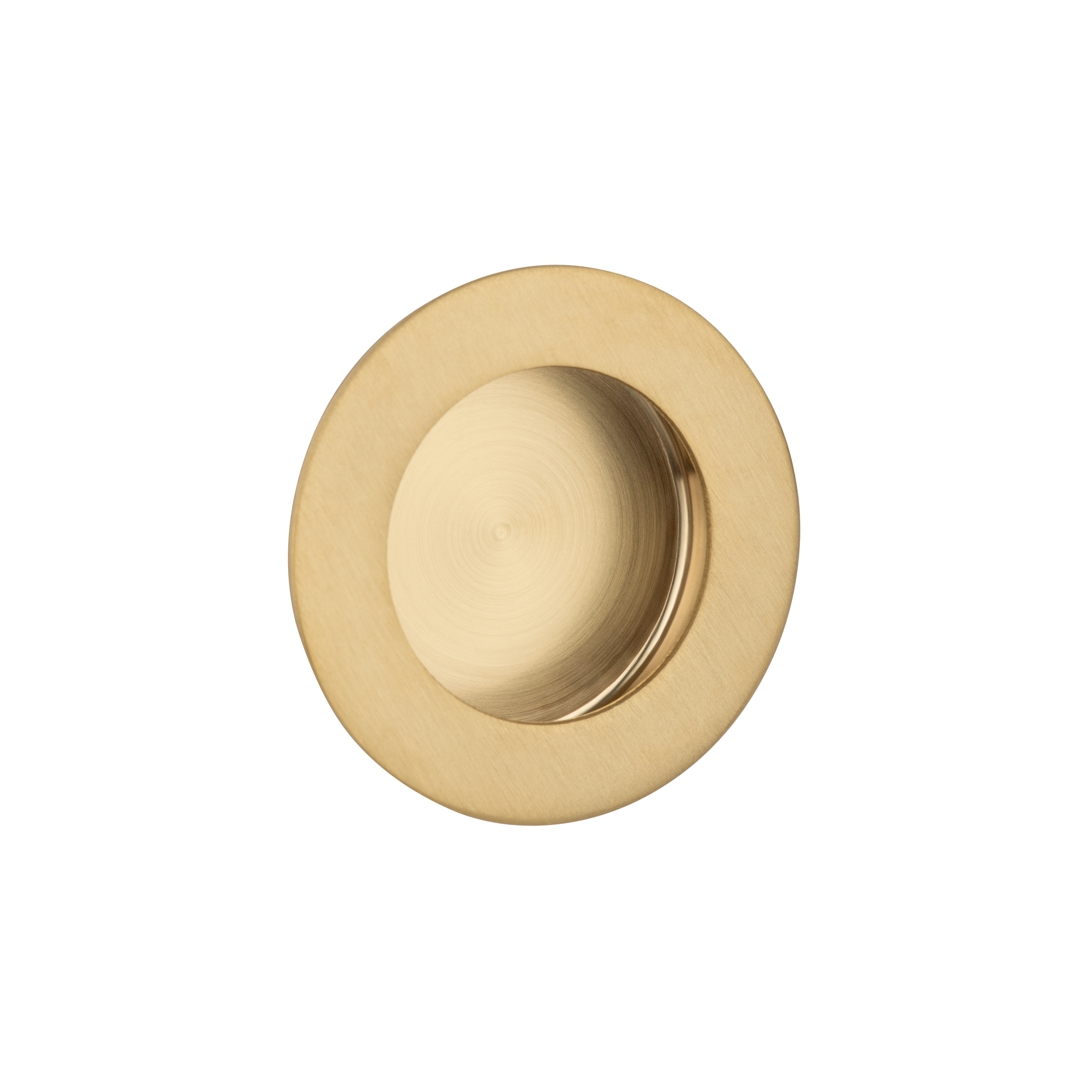 Atley Flush Pull Round - Brushed Brass