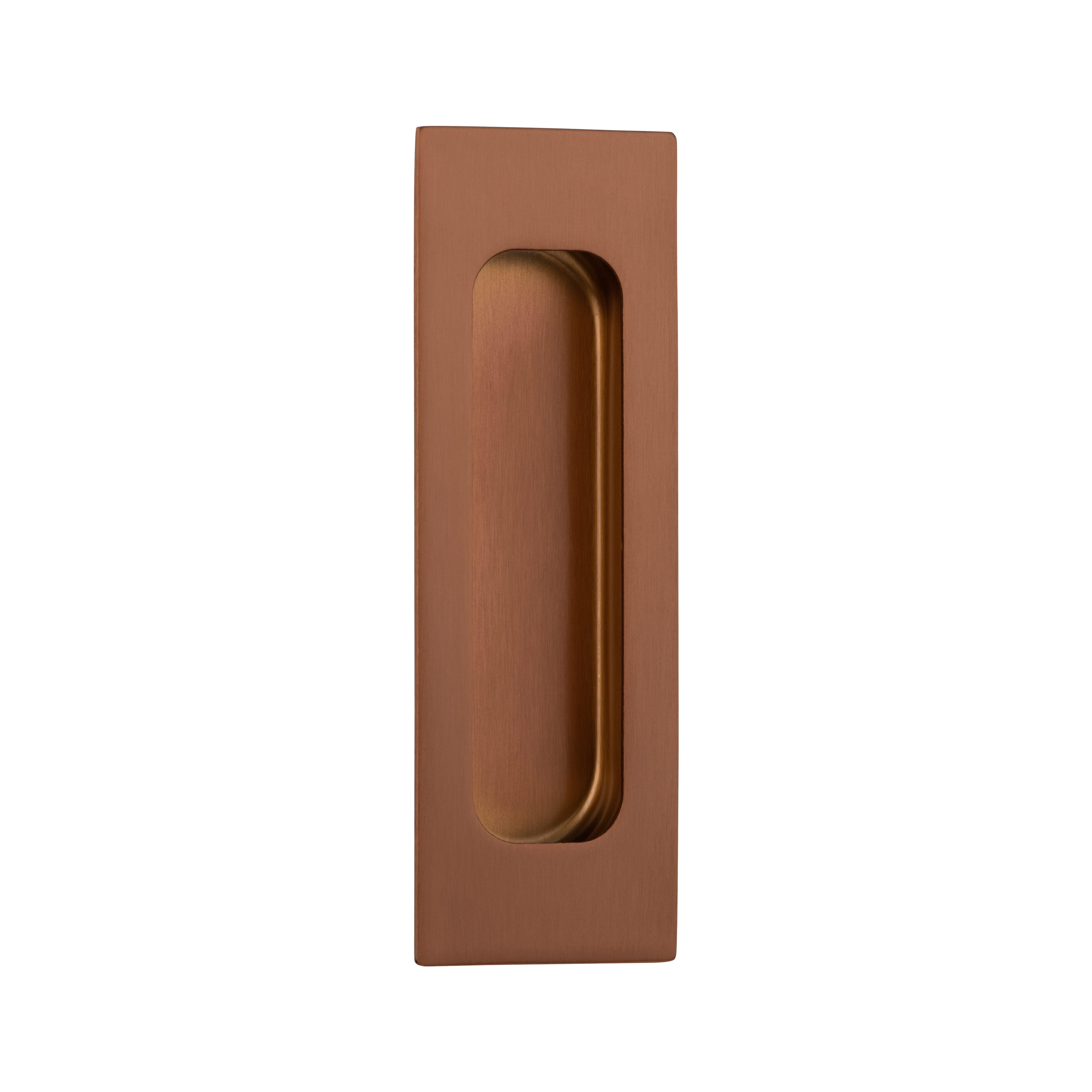 Atley Rectangular Flush Pull - Brushed Copper