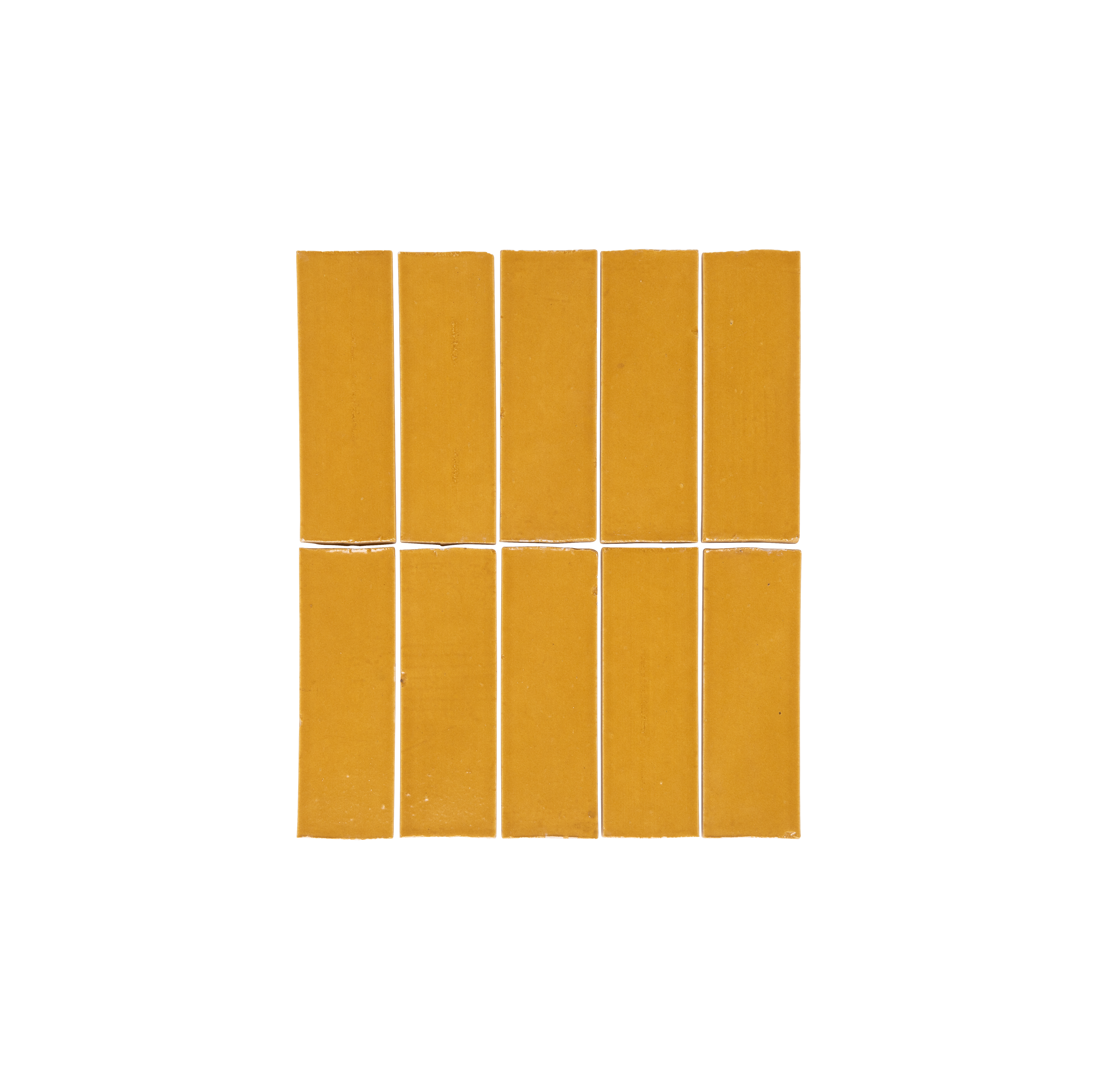 Rommani Handmade Zellige Rectangle Saffron Yellow