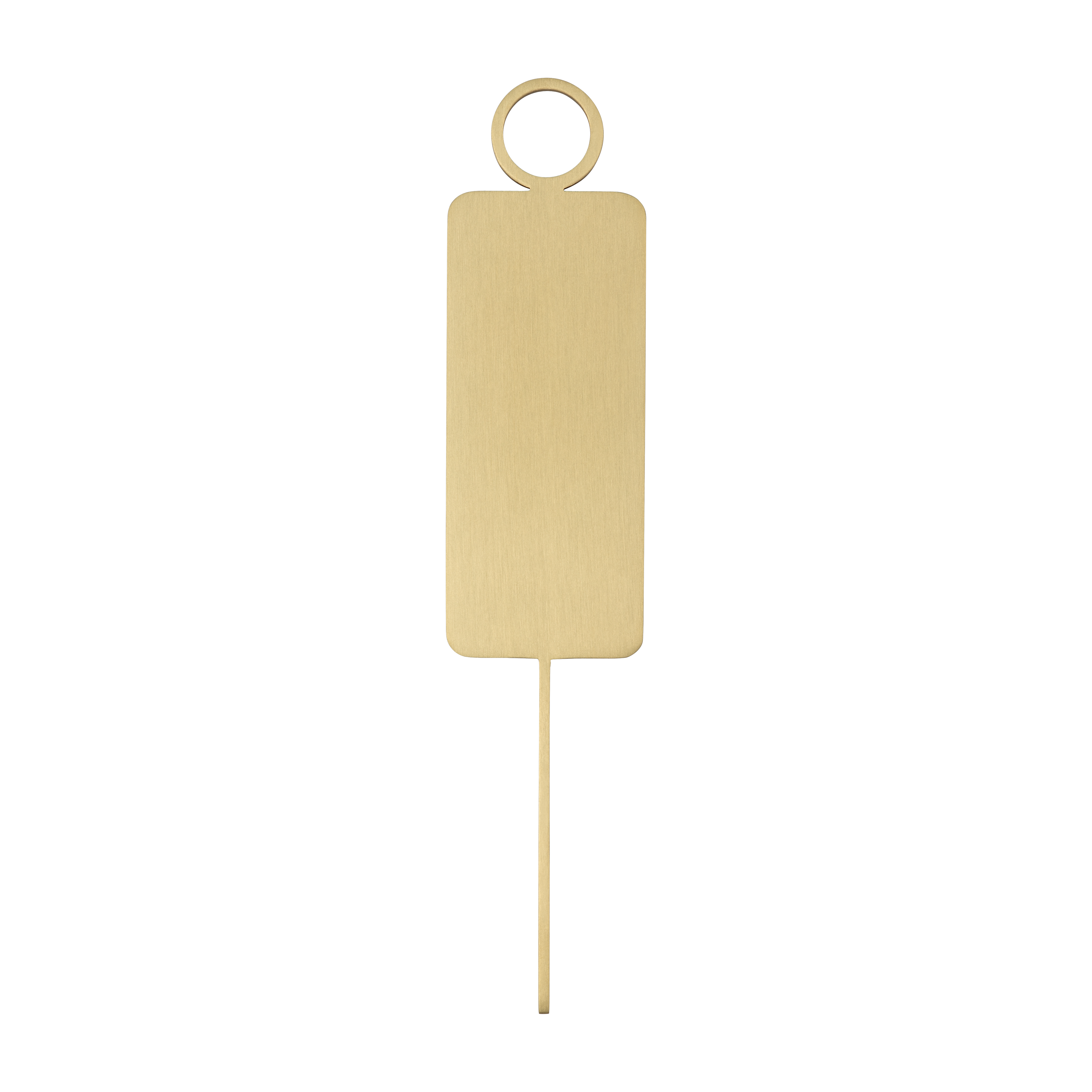 Male Restroom Sign - 140mm - Brushed Brass