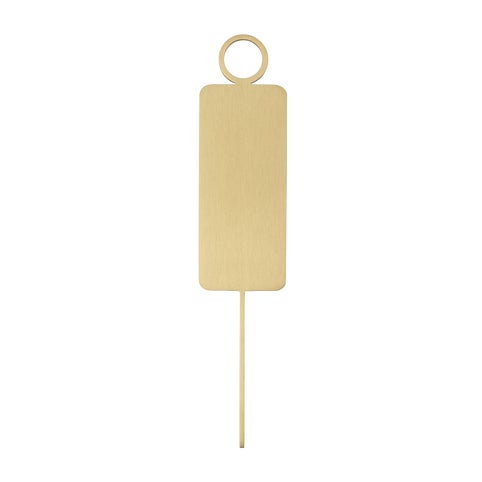Male Restroom Sign - 140mm - Brushed Brass