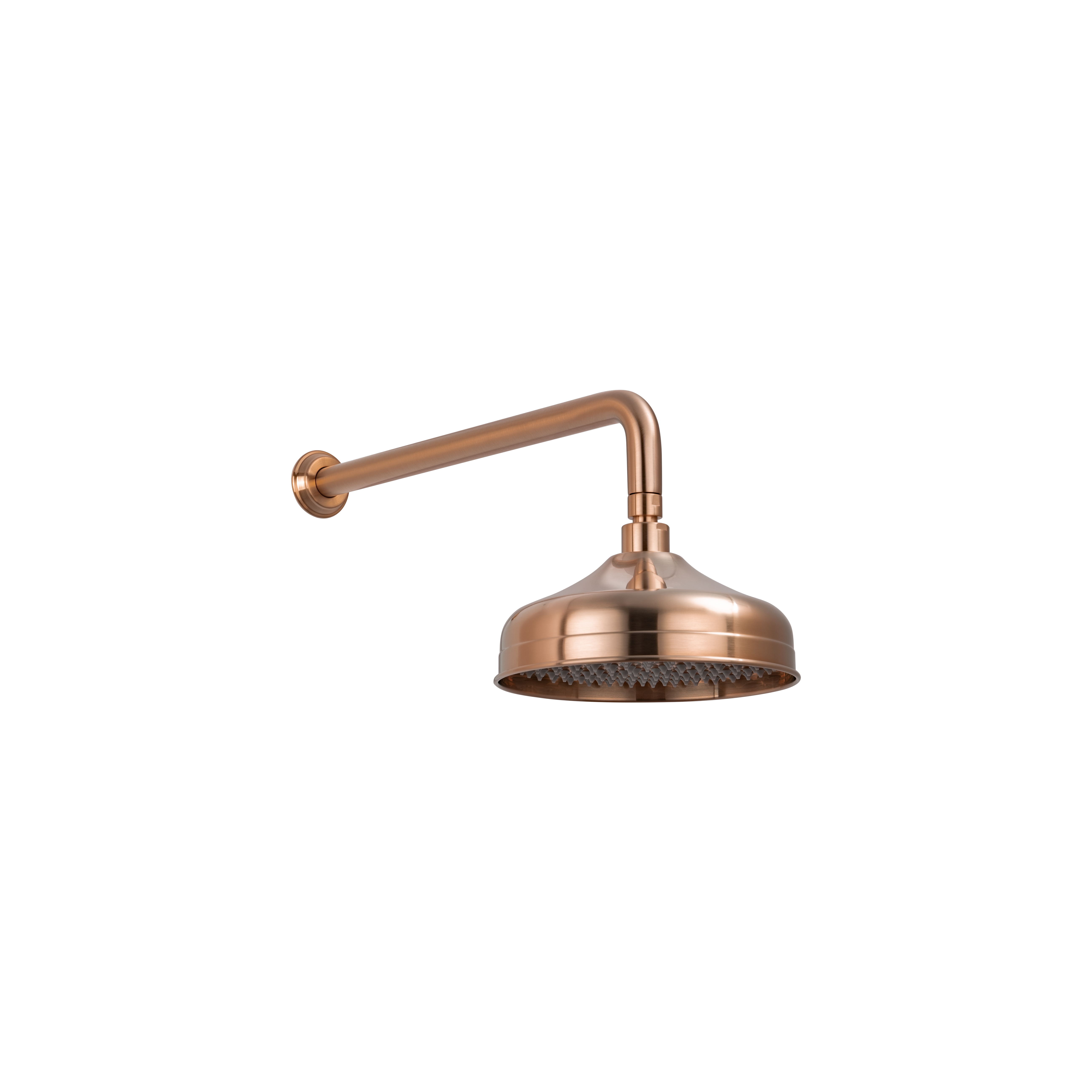 Kingsley Shower Arm & Head Set - Brushed Copper