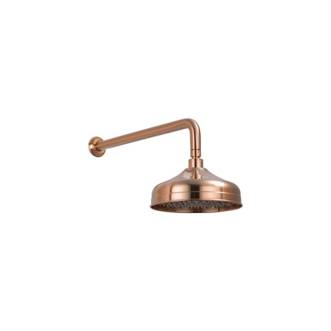 Kingsley Shower Arm & Head Set - Brushed Copper
