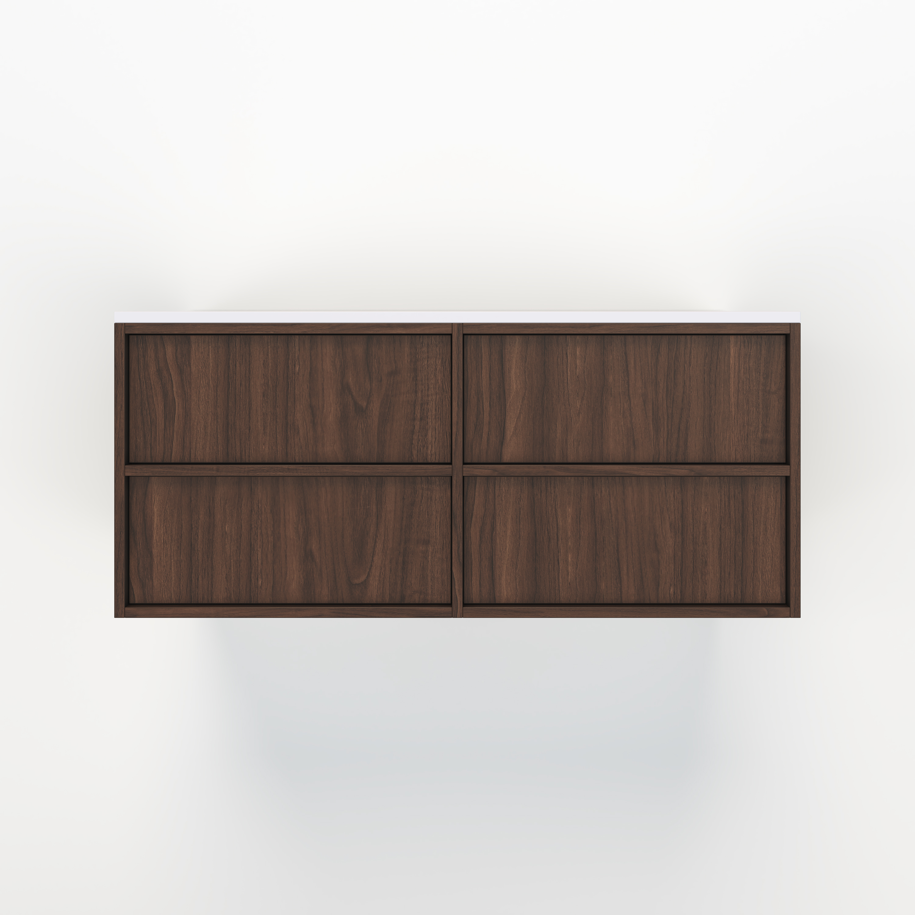Kasumi 4-Drawer Vanity 1164mm - Dark Oak - 1 Cut-Out
