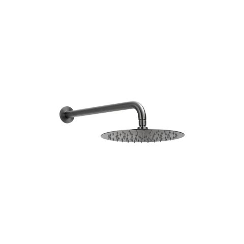 Sola Shower Arm & Head Set - Brushed Gunmetal