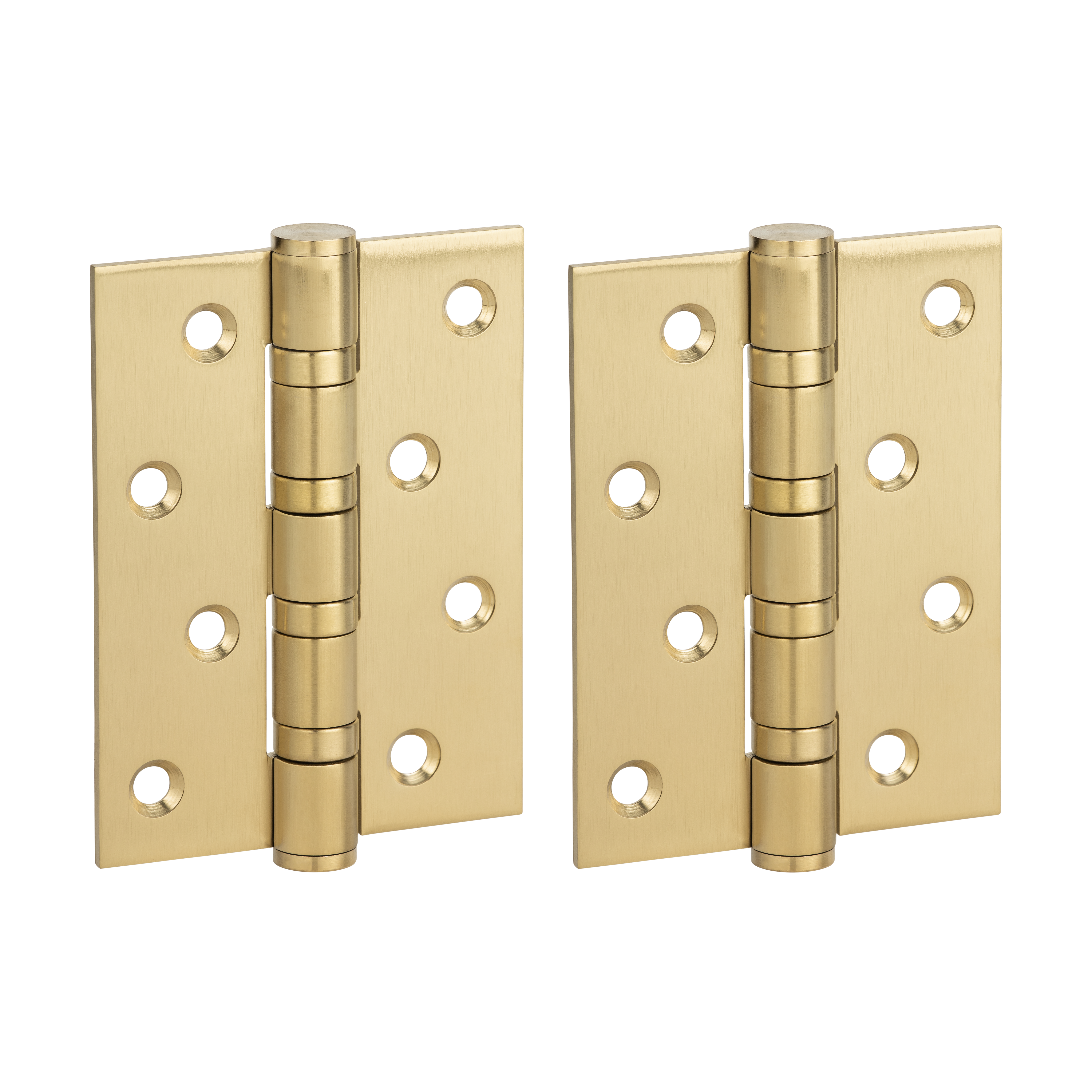 Ellis Butt Door Hinge Pair 100mm - Brushed Brass
