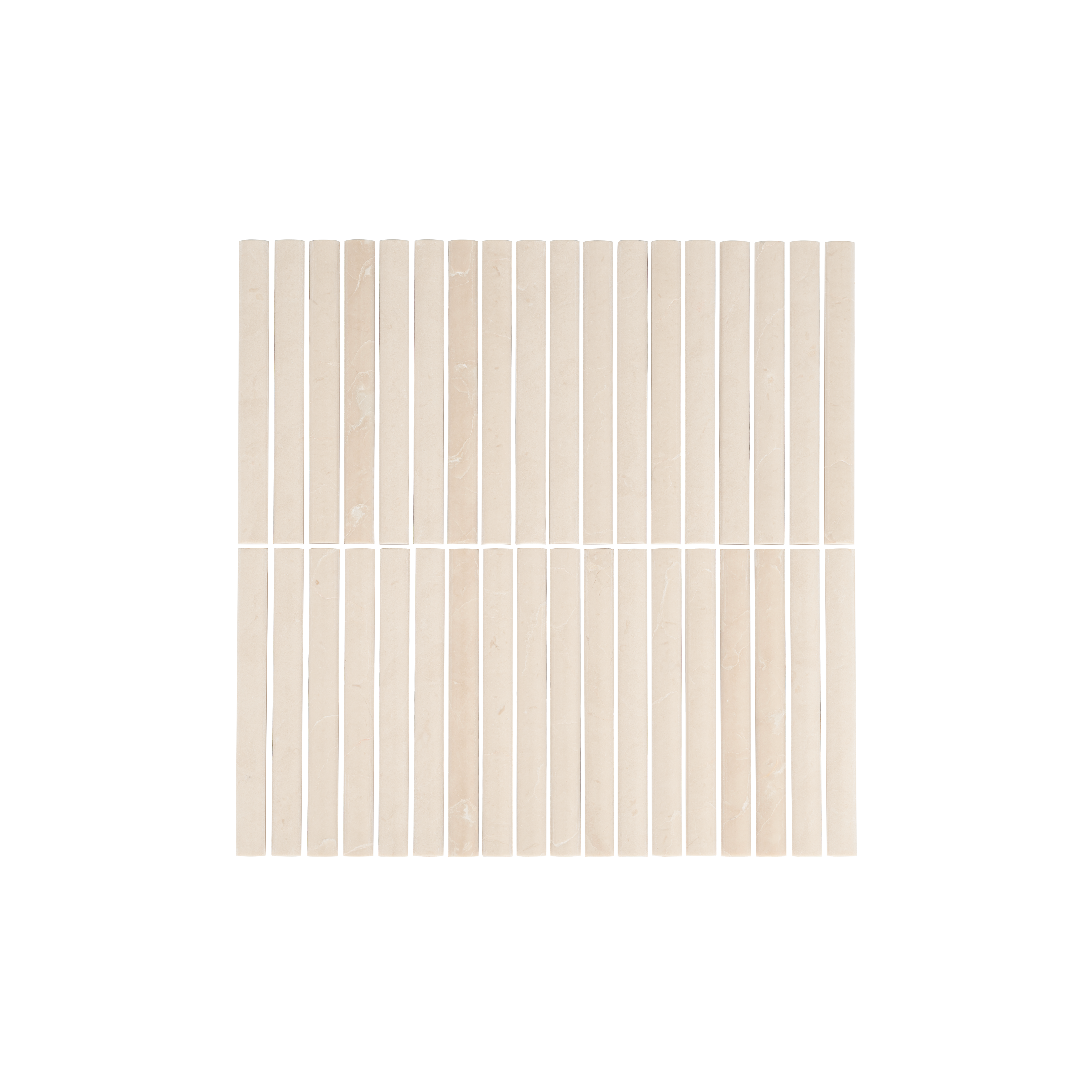 Nara Rounded Finger Mosaic Tile - Almond