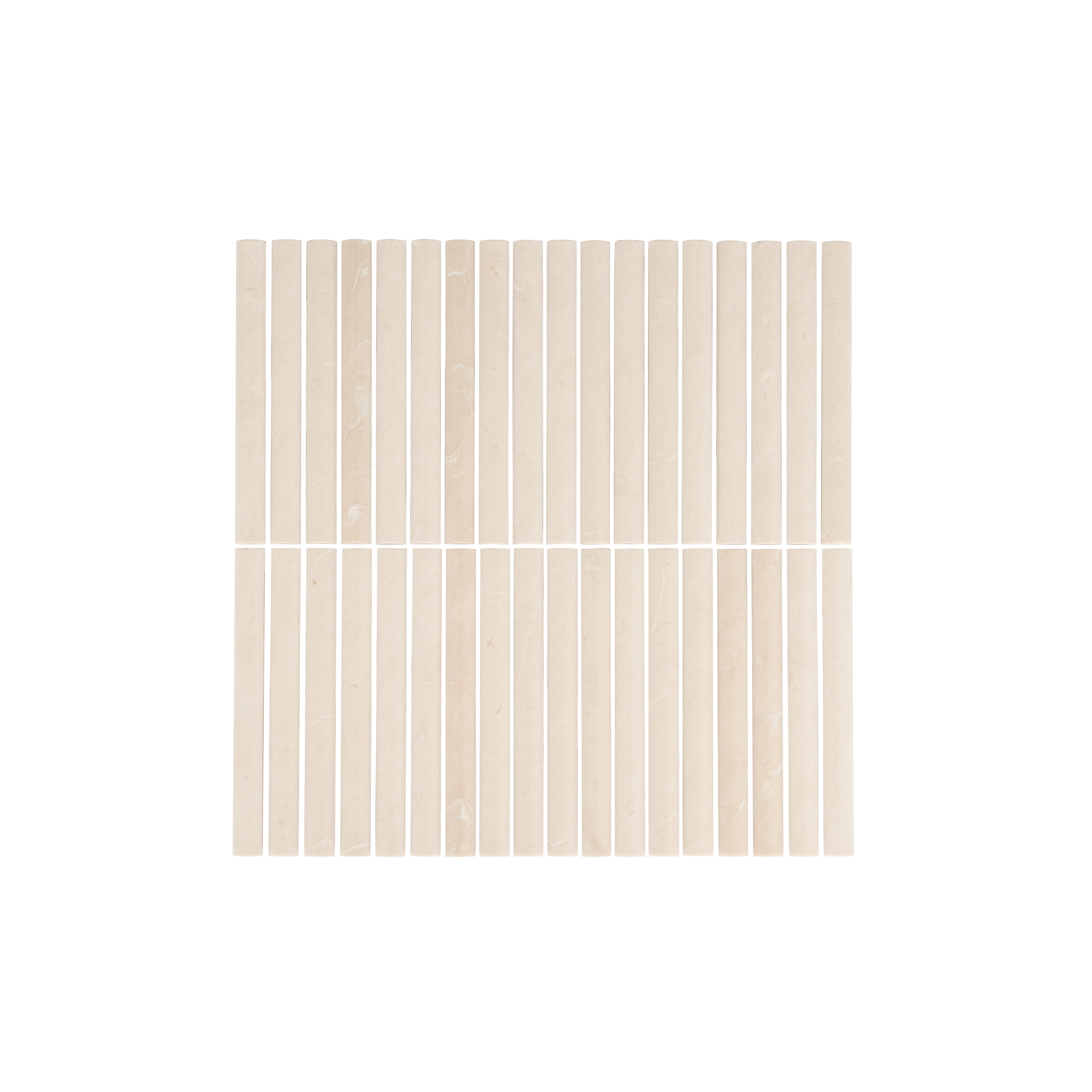 Nara Rounded Finger Mosaic Tile - Almond