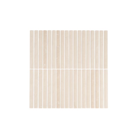 Nara Rounded Finger Mosaic Tile - Almond