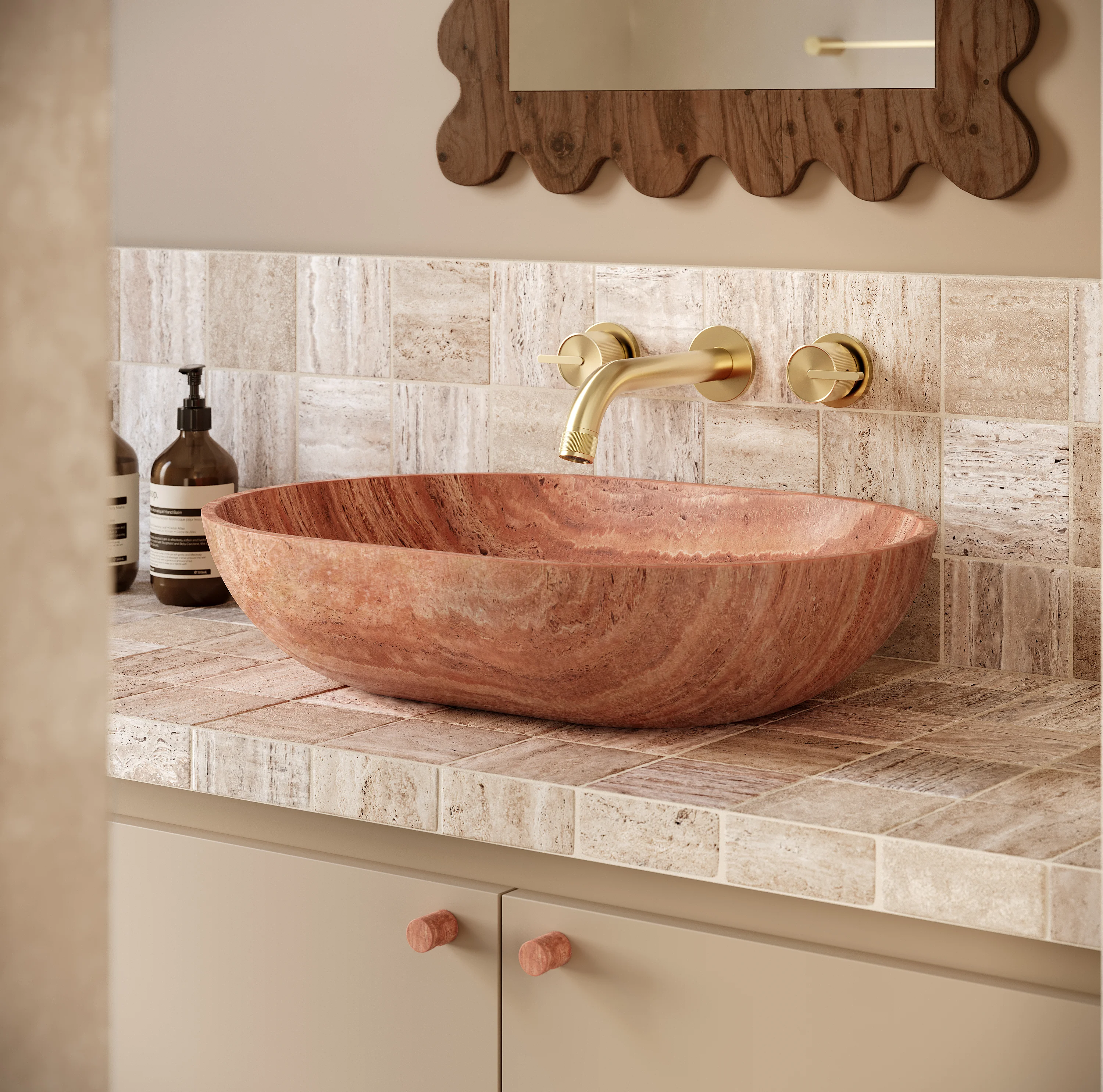 Pedra%20Small%20Knob%2020mm V2 Red%20Travertine
