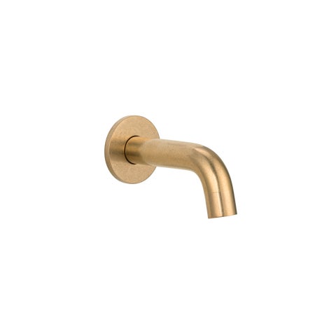 Mini Wall-Mounted Spout - Tumbled Aged Brass