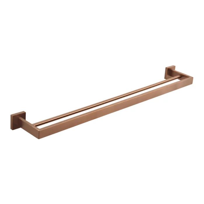 Vaada Double Towel Rail 760mm - Brushed Copper - Feature