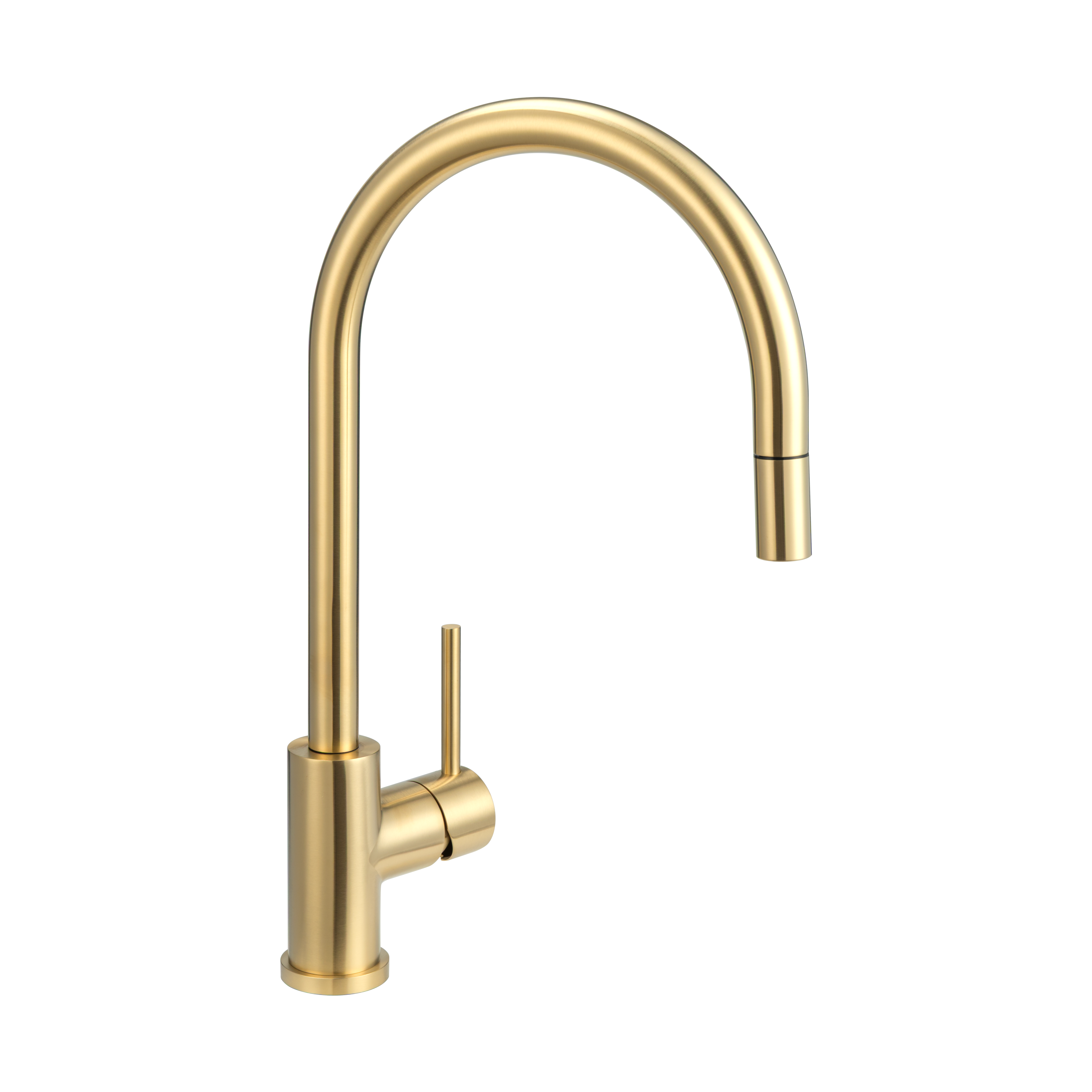 Elysian Commercial Pull-Out Kitchen Mixer - Brushed Brass