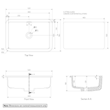 Zuri Rectangle Undercounter Basin 520mm SPEC-01-01-01-01