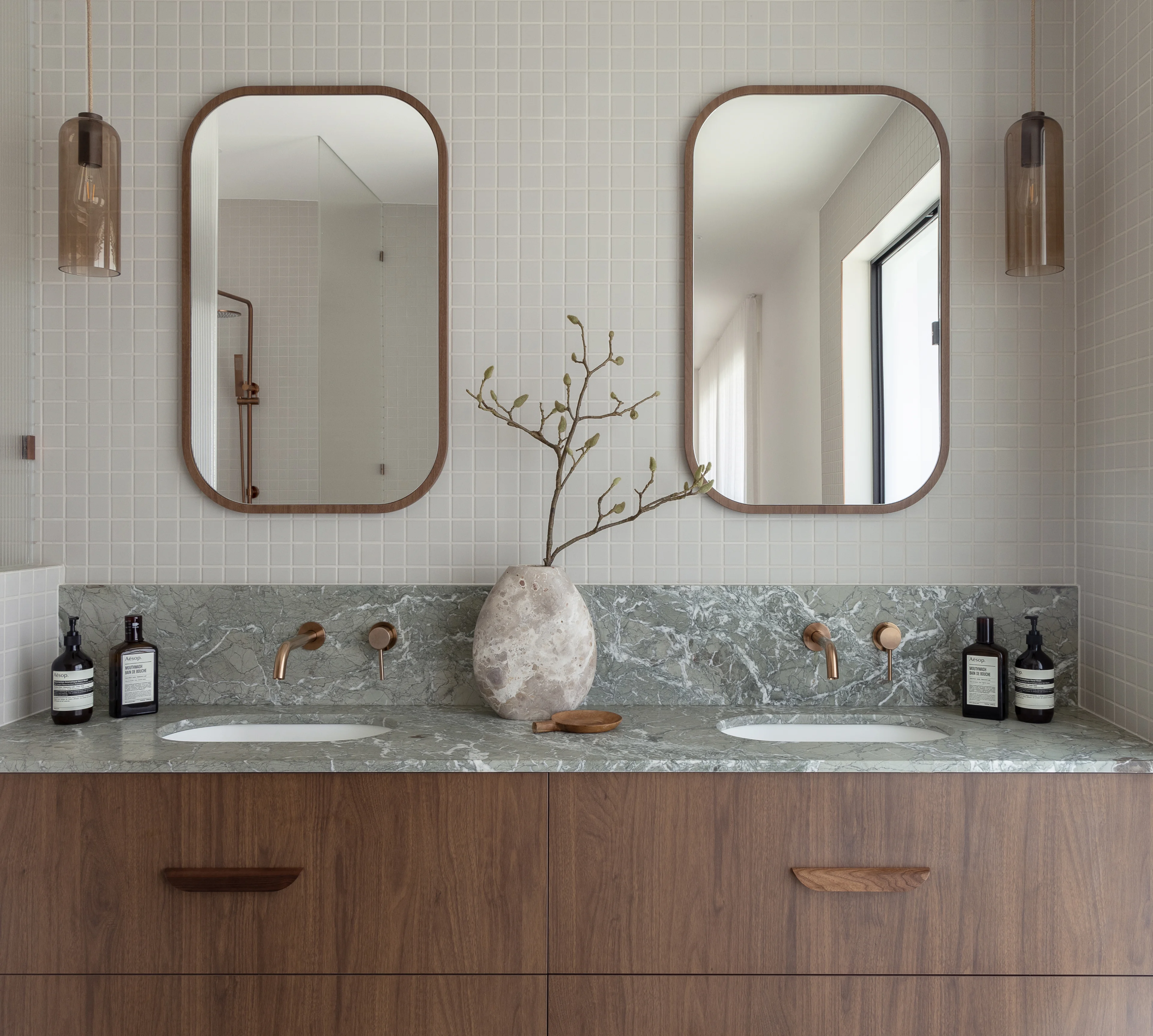 ABI Interiors bathroom — serene, high-impact look