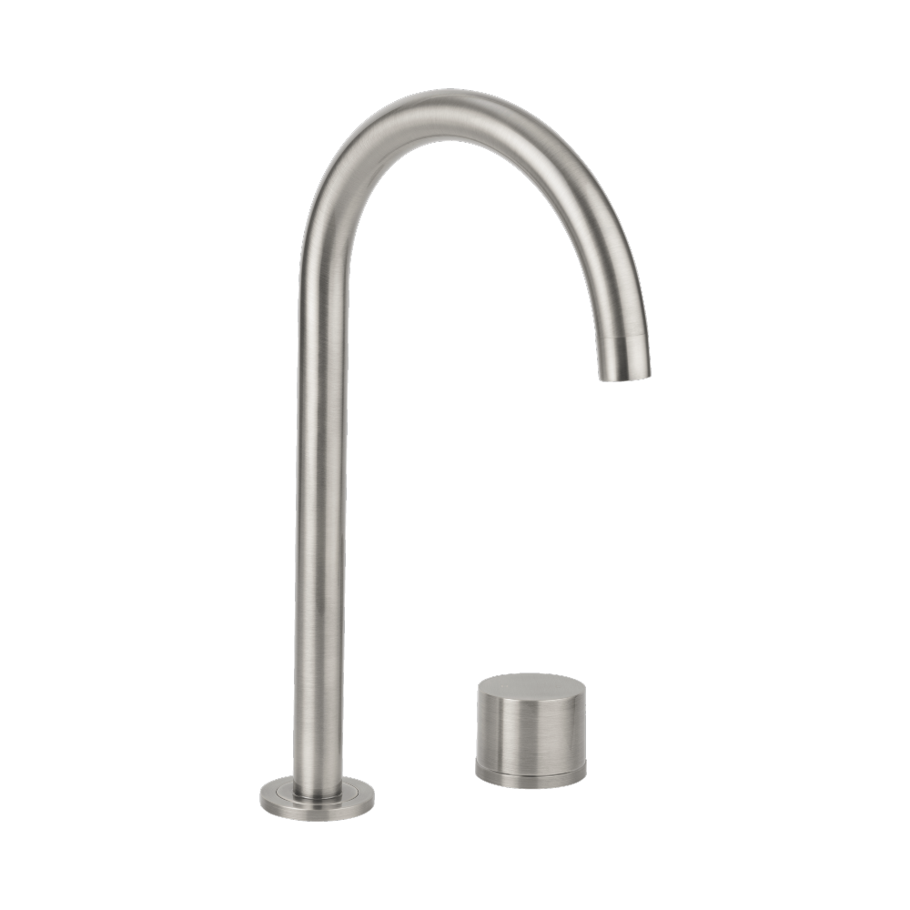 Milani Swivel Hob Mixer Set - Brushed Nickel