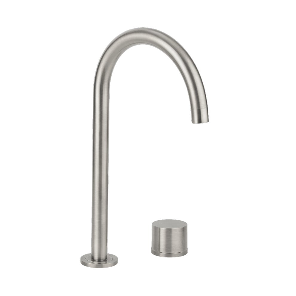 Milani Swivel Hob Mixer Set - Brushed Nickel