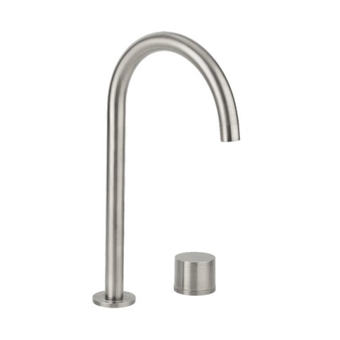 Milani Swivel Hob Mixer Set - Brushed Nickel