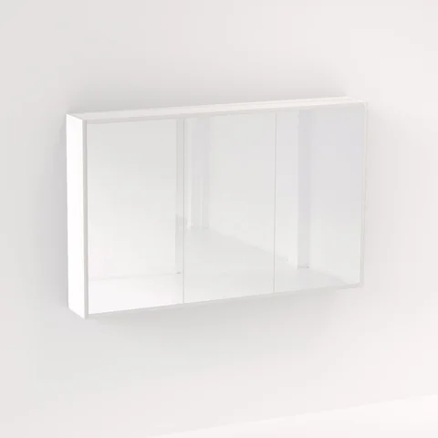 Myra 3 Door Mirror Cabinet 1278mm - Matte White