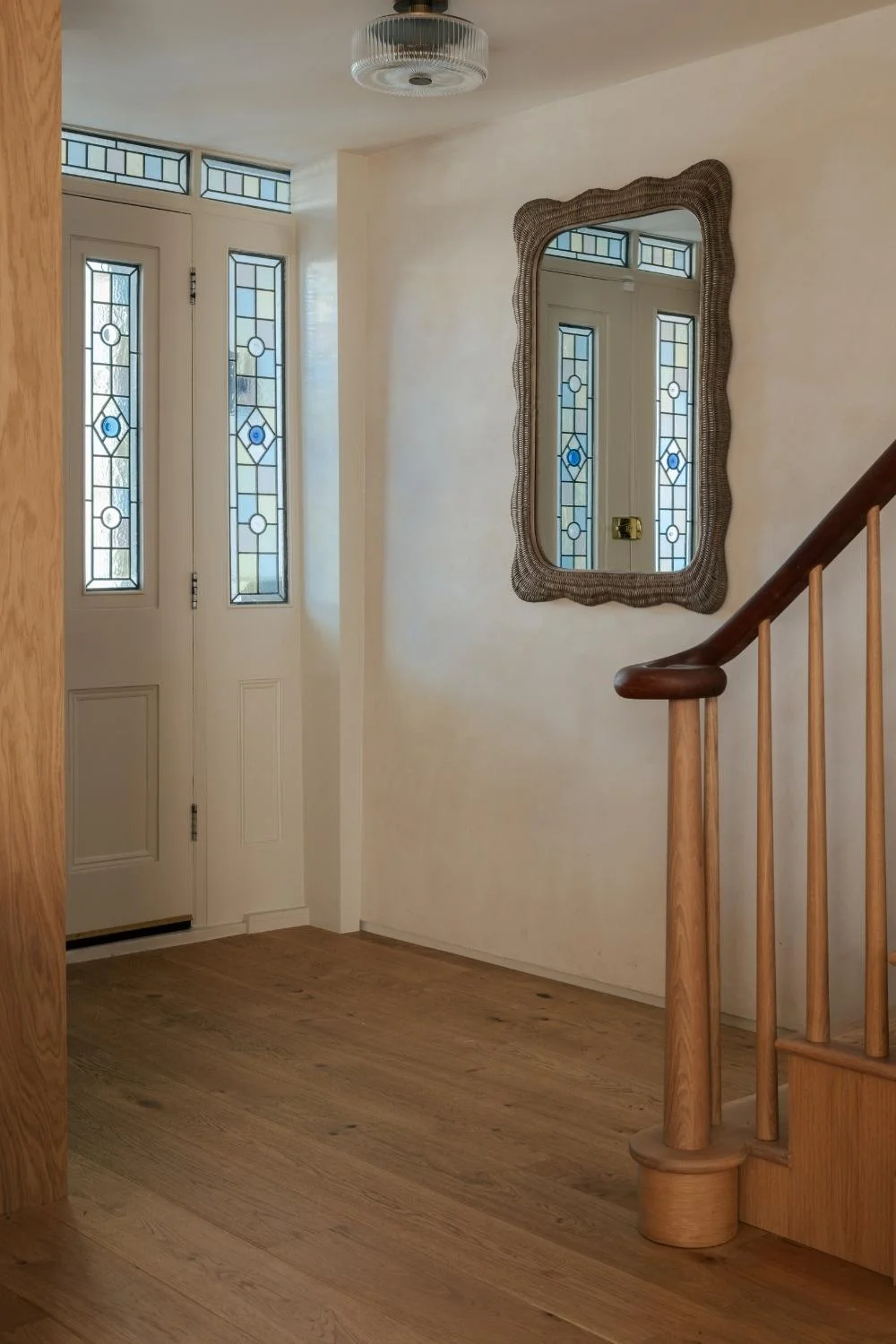 Modern vs Traditional Architecture Door Bannister