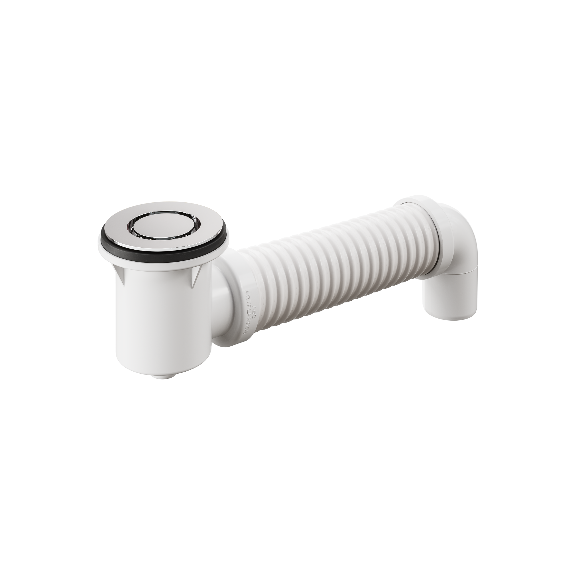 Bath Bend Pop Down with Connector - Chrome