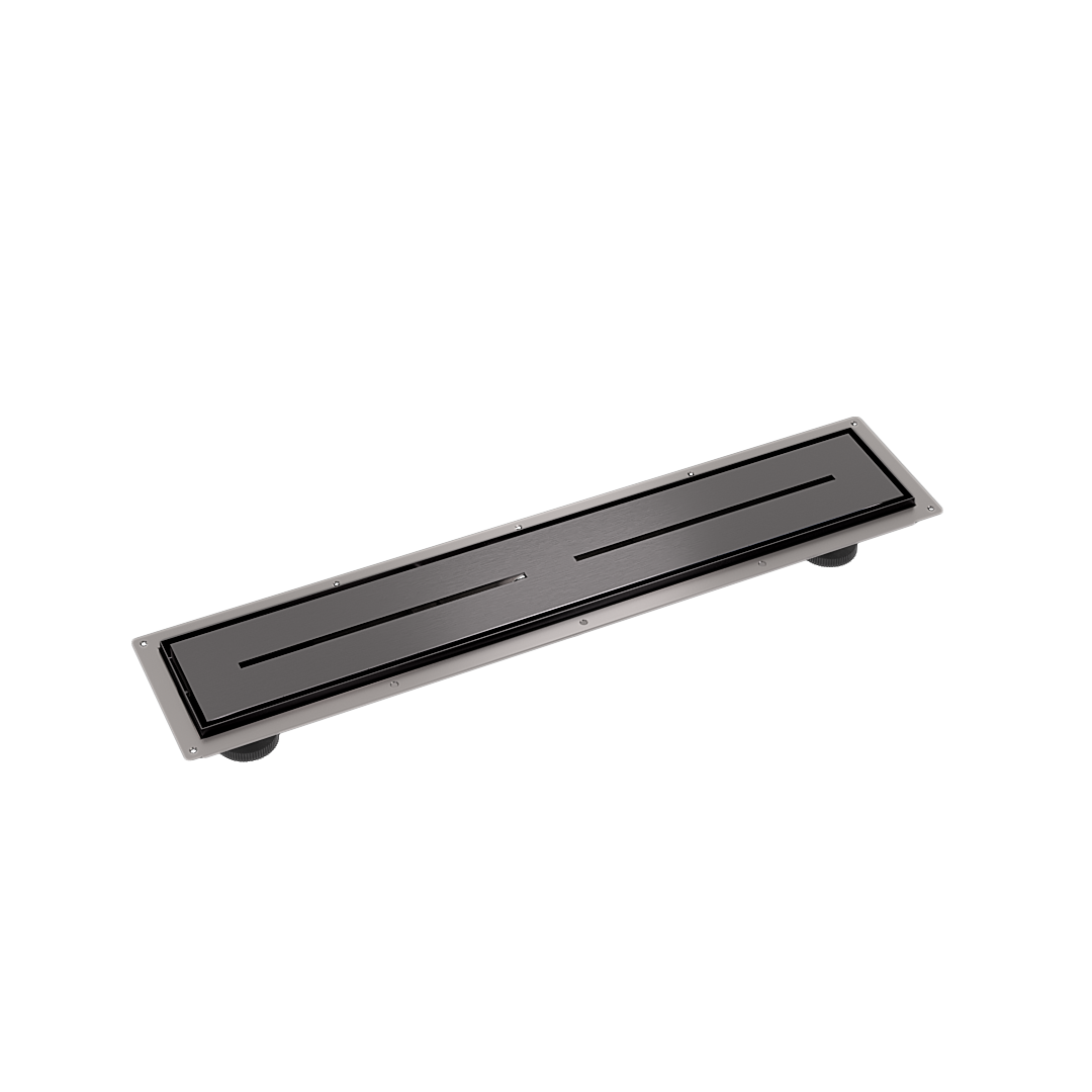 Pixi Tile Insert Shower Channel Waste - 800mm - Brushed Gunmetal