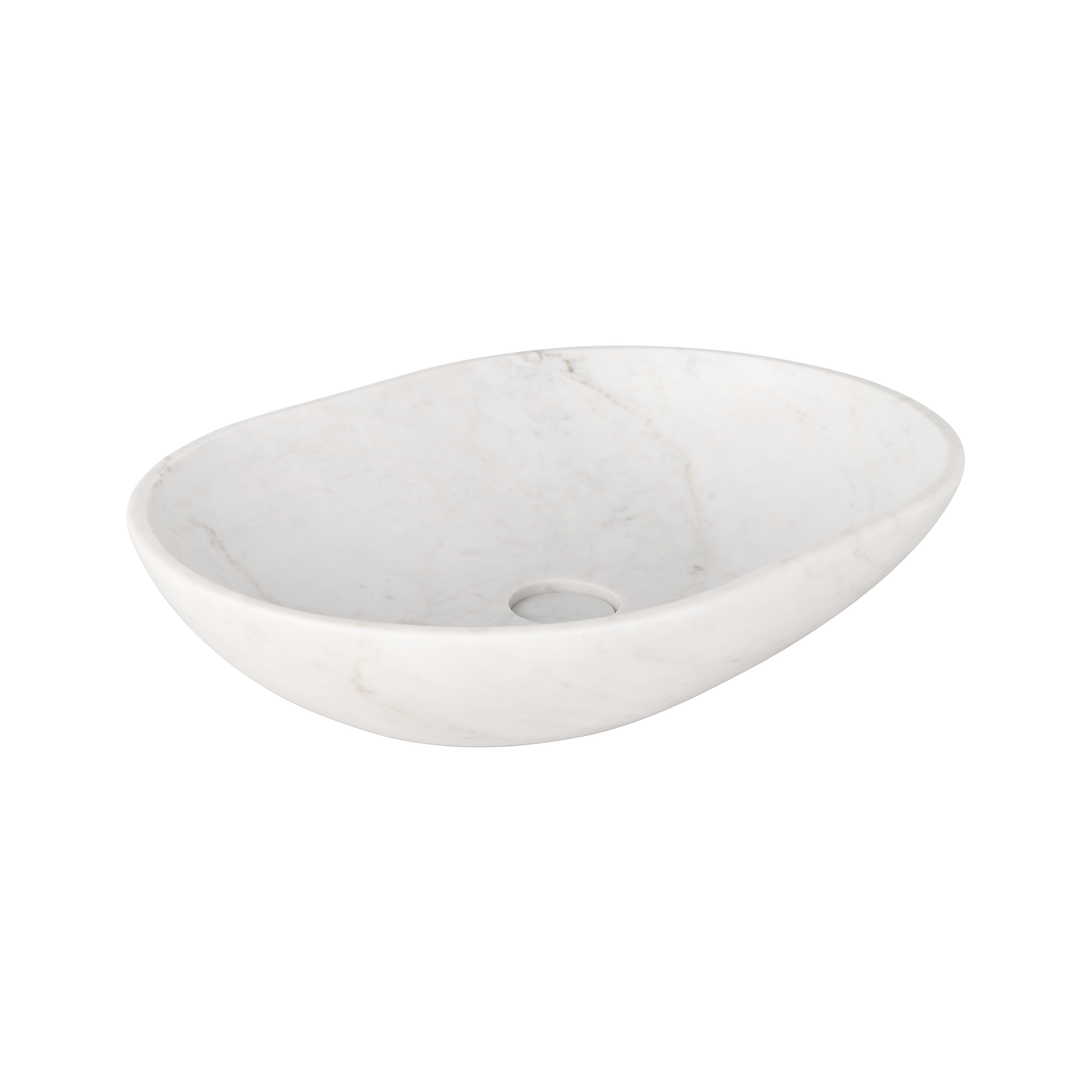 Pedra Oval Basin Carrara Side 1