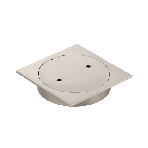 Inspection Outlet Square  - Brushed Nickel