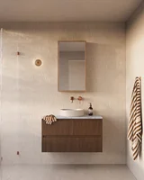 DarkOakVanity Insetting Final Addison2Drawer900mm TopBench Carrara Marble