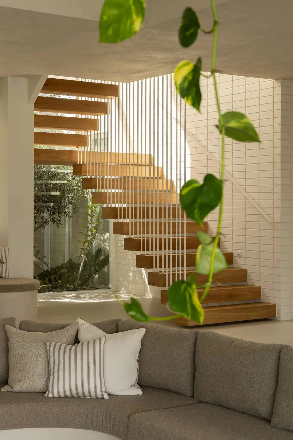 Aura by Kamber Coastal Contemporary Living Staircase