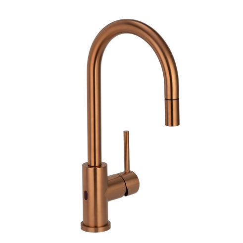 Elysian Sensor Commercial Pull-Out Kitchen Mixer - Brushed Copper