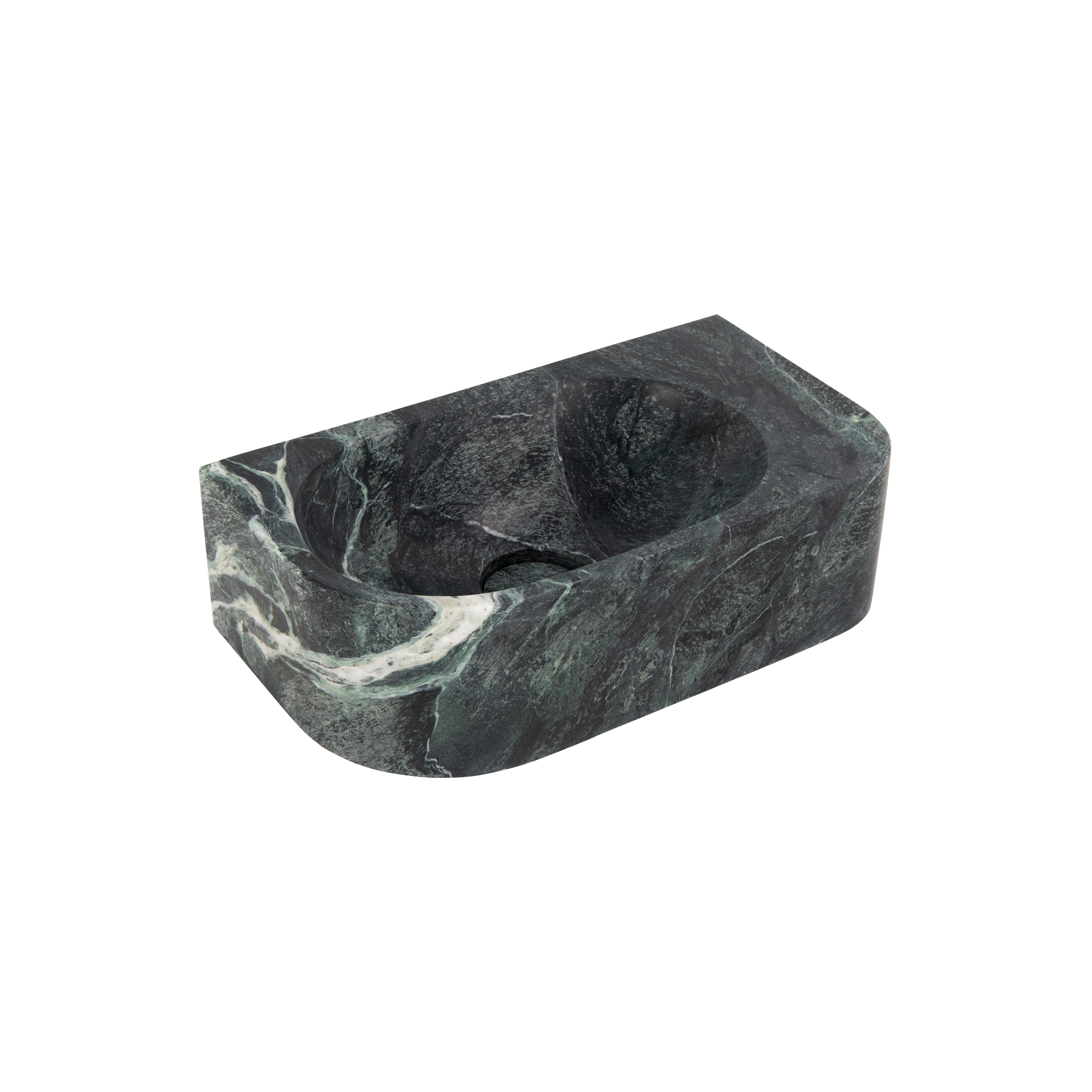Pedra Wall-Hung Basin 400mm - Verde Alpi Marble