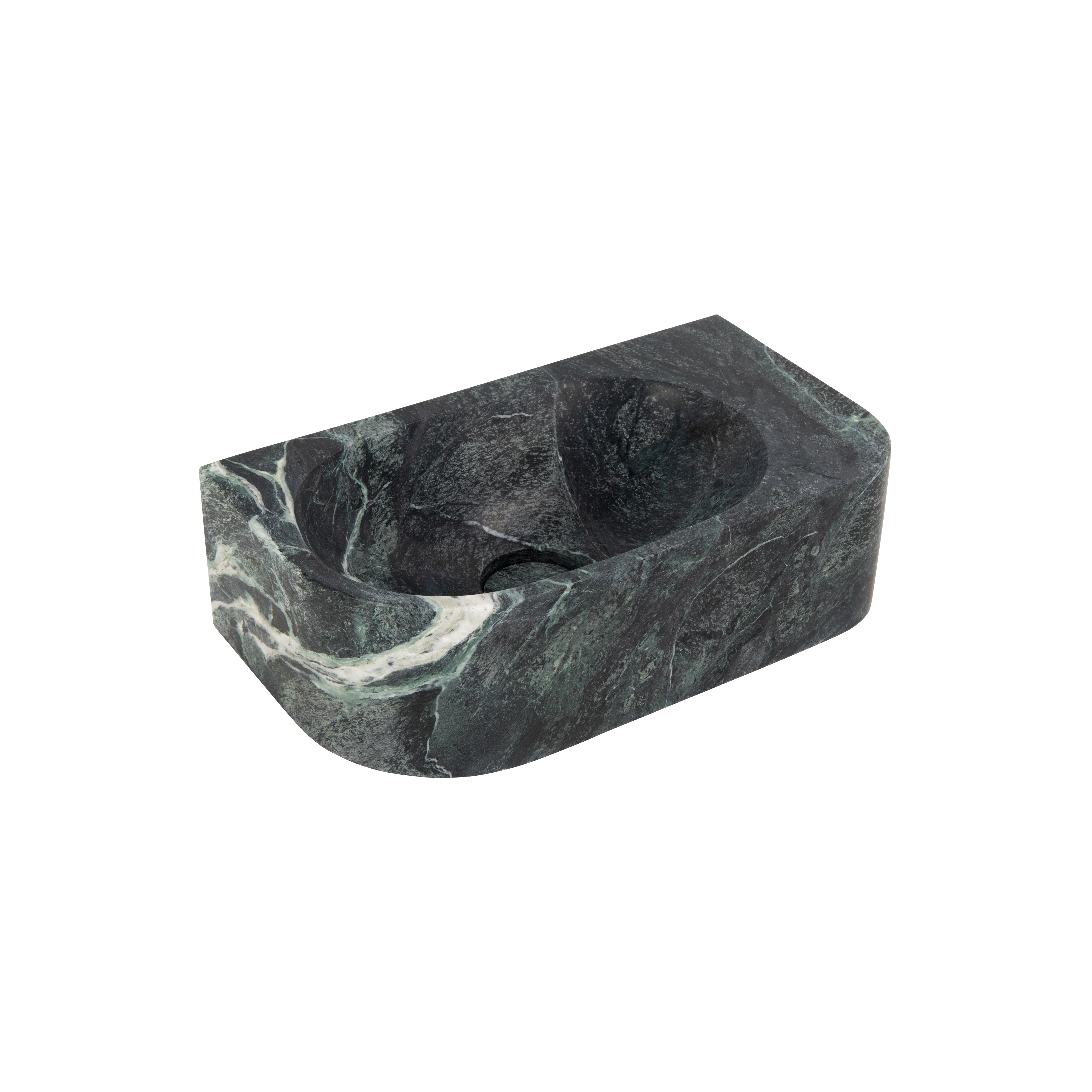 Pedra WallMounted Basin 400mm VerdeGreen Side 2