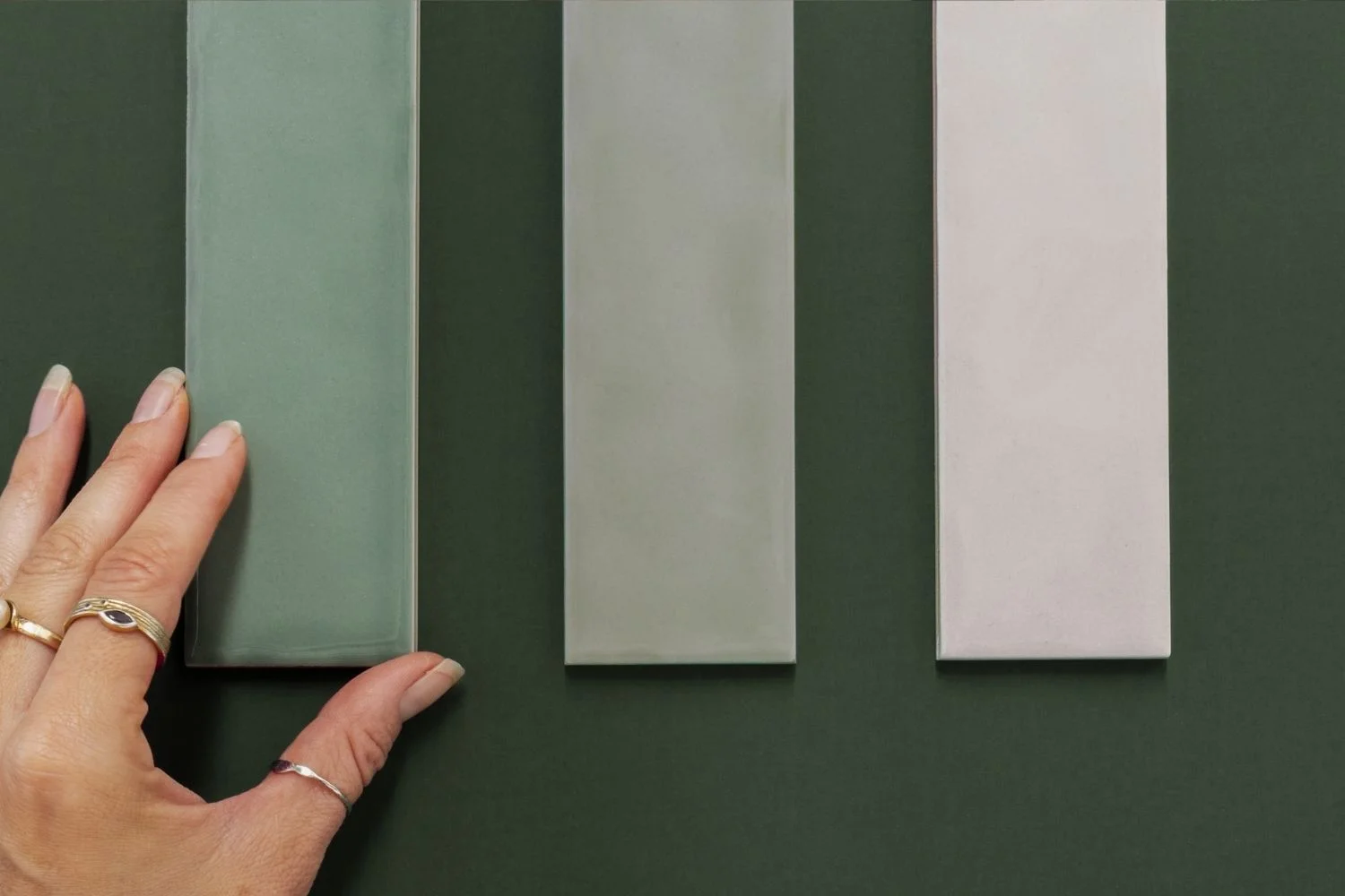 Bathroom Tile Inspiration Green Tonal Earthy 