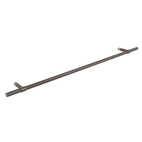 Modi Adjustable Glass Mounted Towel Rail 750mm - Brushed Gunmetal