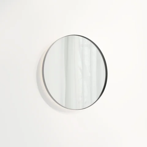 Round LED Mirror 600mm - Brushed Gunmetal