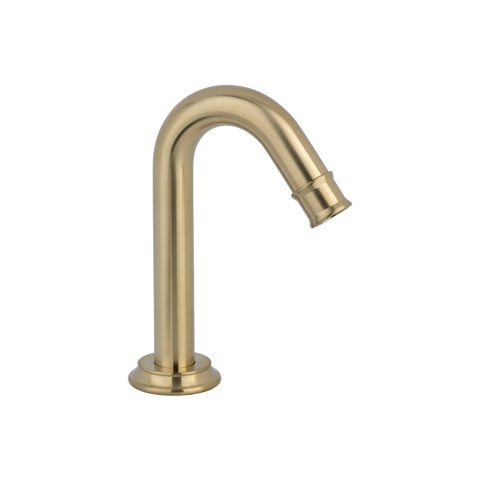 Kingsley Mini Bench Mounted Spout - Brushed Brass
