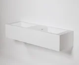 Henderson Double Wall Mounted Basin 1500mm - Matte White - Feature