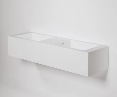 Henderson Double Wall-Hung Basin 1500mm - Matte White