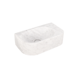 Pedra WallMounted Basin 400mm CarraraMarble Side 1