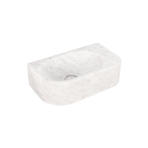 Pedra Wall-Hung Basin 400mm - Carrara Marble