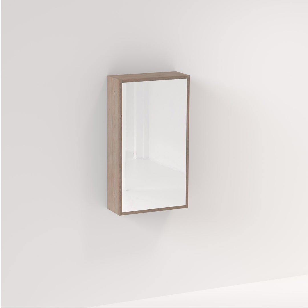 Myra 1 Door Mirror Cabinet 450mm - Pure Oak