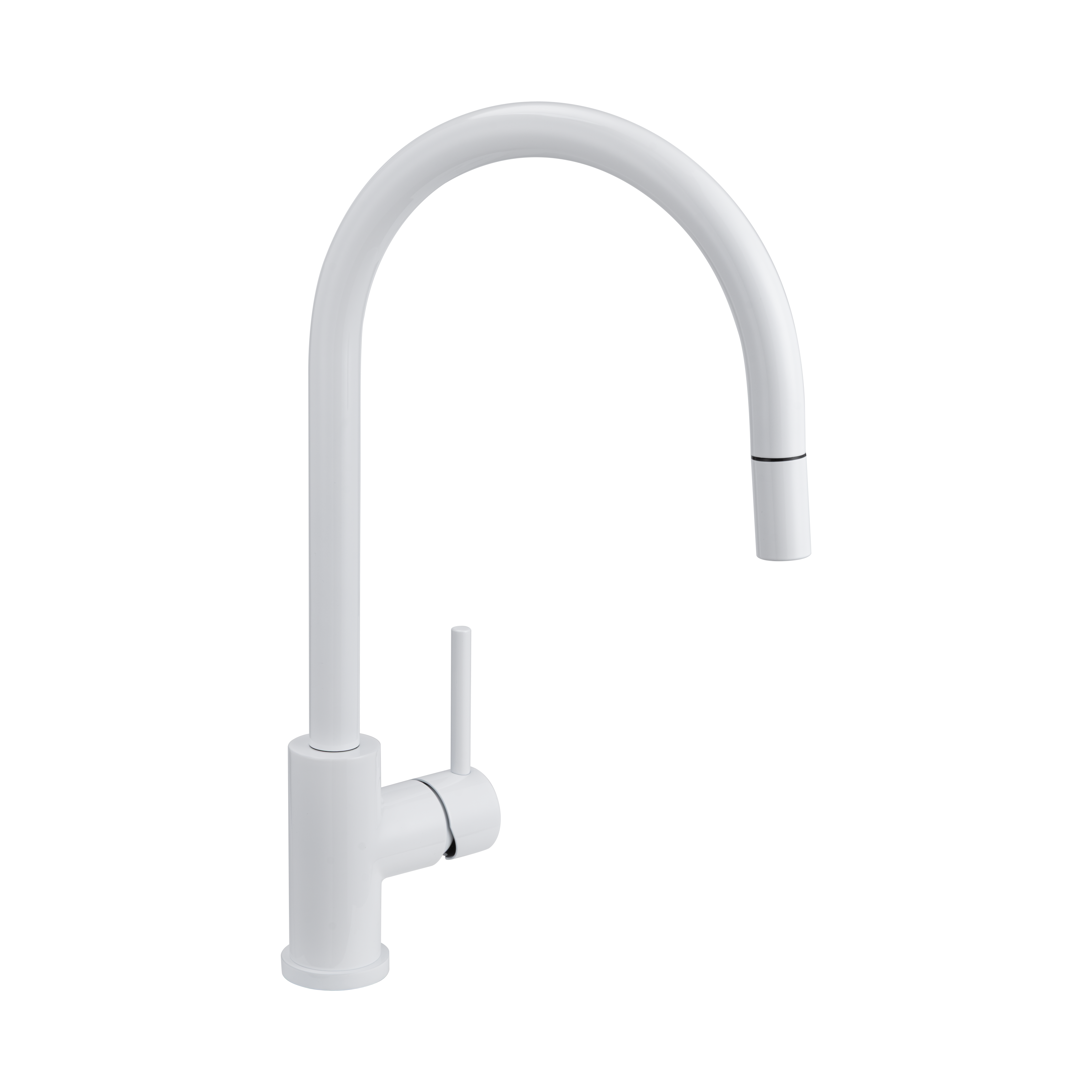 14347-Elysian-Commercial-Pull-Out-Kitchen-Mixer Side White