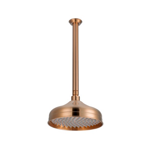 Kingsley Shower Dropper 300mm and Head Set - Brushed Copper