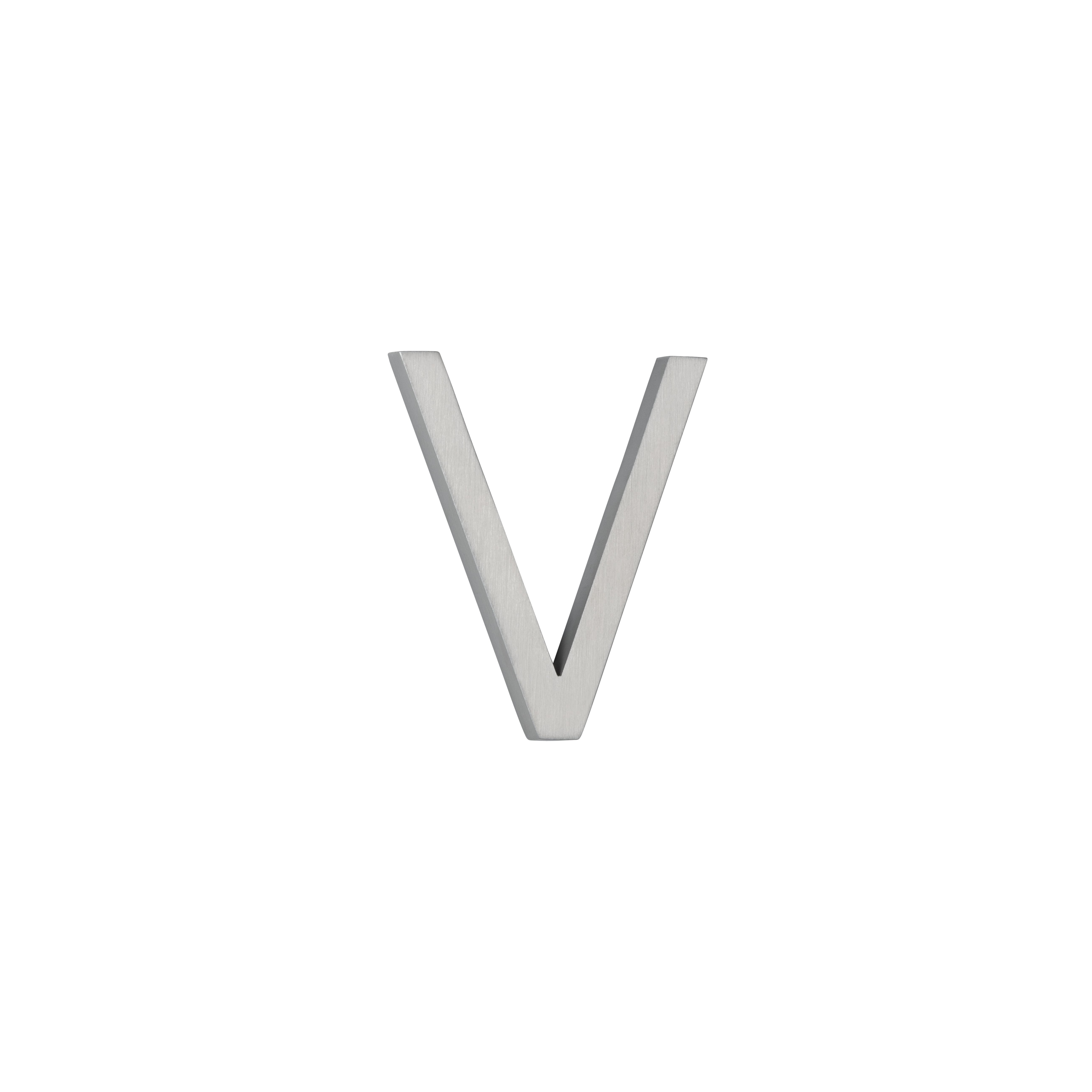 V Letter - 60mm - Stainless Steel