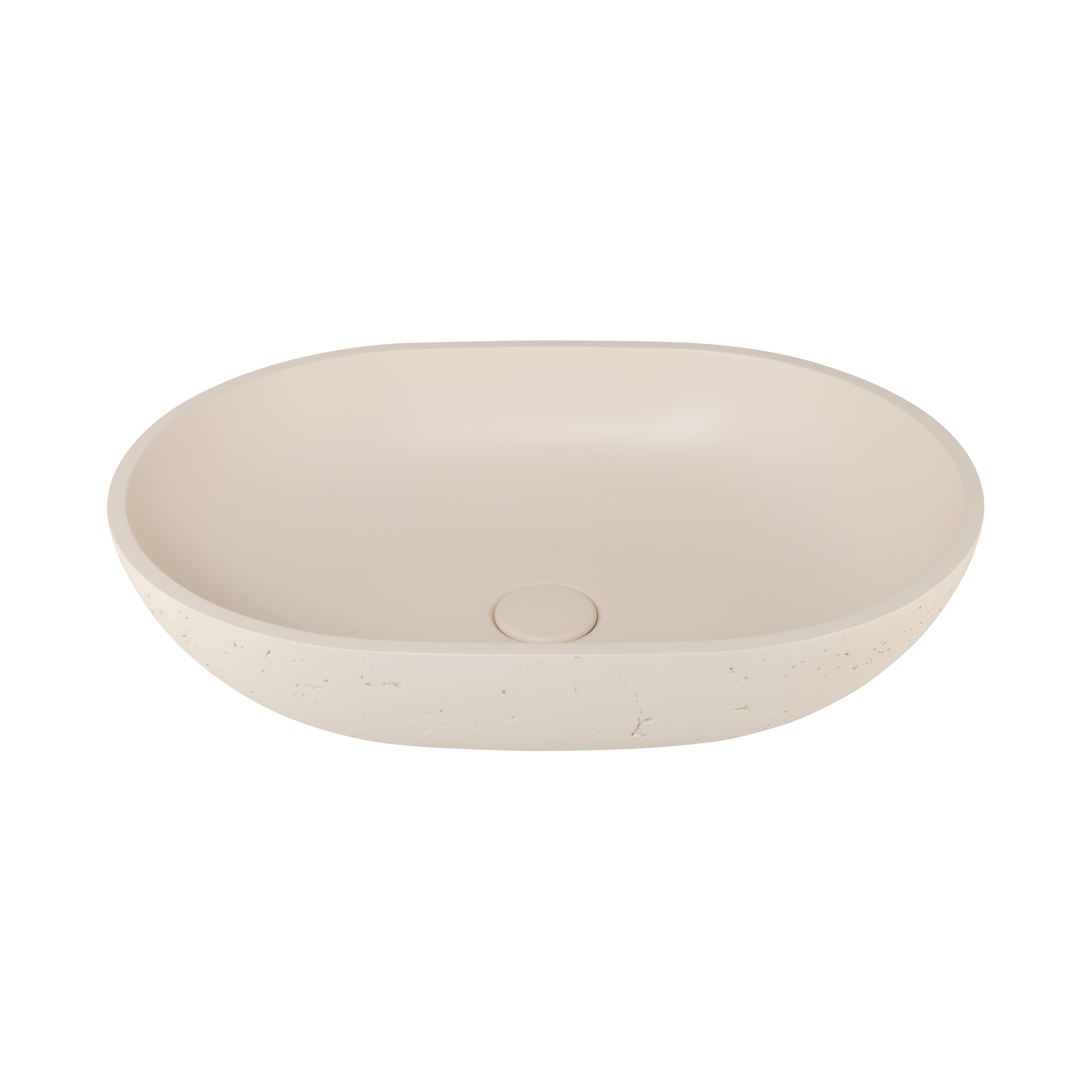 Atelis Oval Concrete Basin - Almond